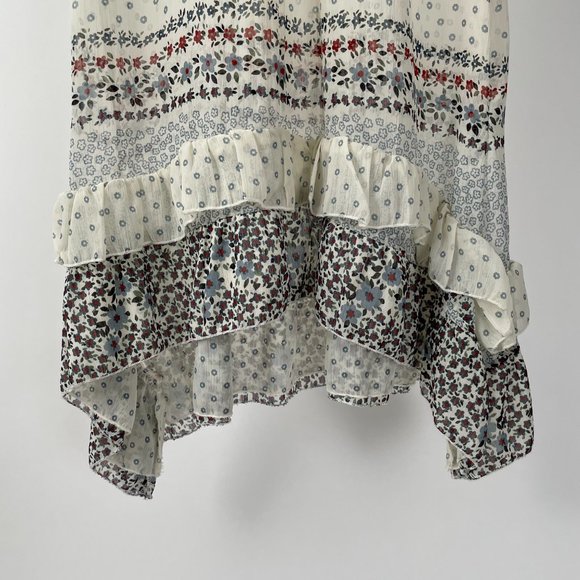 Willow & Clay Flowy Lightweight Tank Top Boho Beading Floral, Size M - Picture 7 of 10